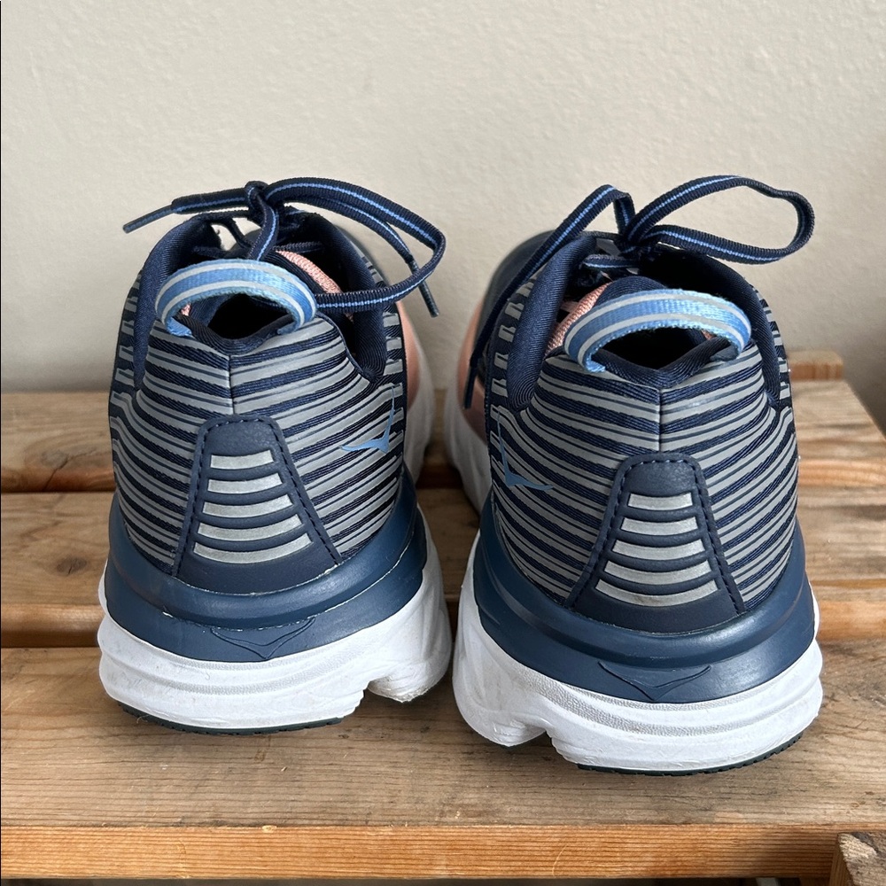 Hoka One One Bondi 6 in Mood Indigo, Dusty Pink Size 10.5 - Picture 3 of 9